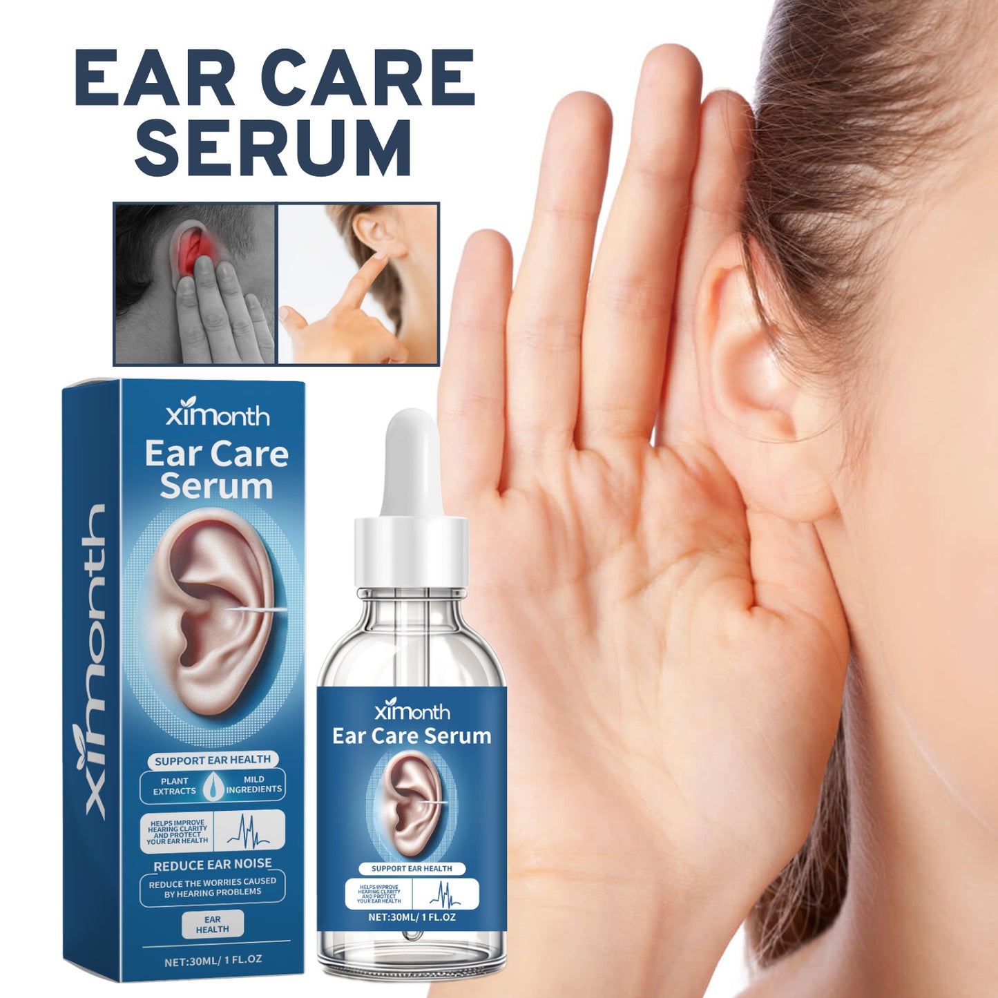 Ear Care Serum, Relieve Inner Ear Obstruction Ear Ringing Ear Discomfort Cochlear Ear Kang Care Solution