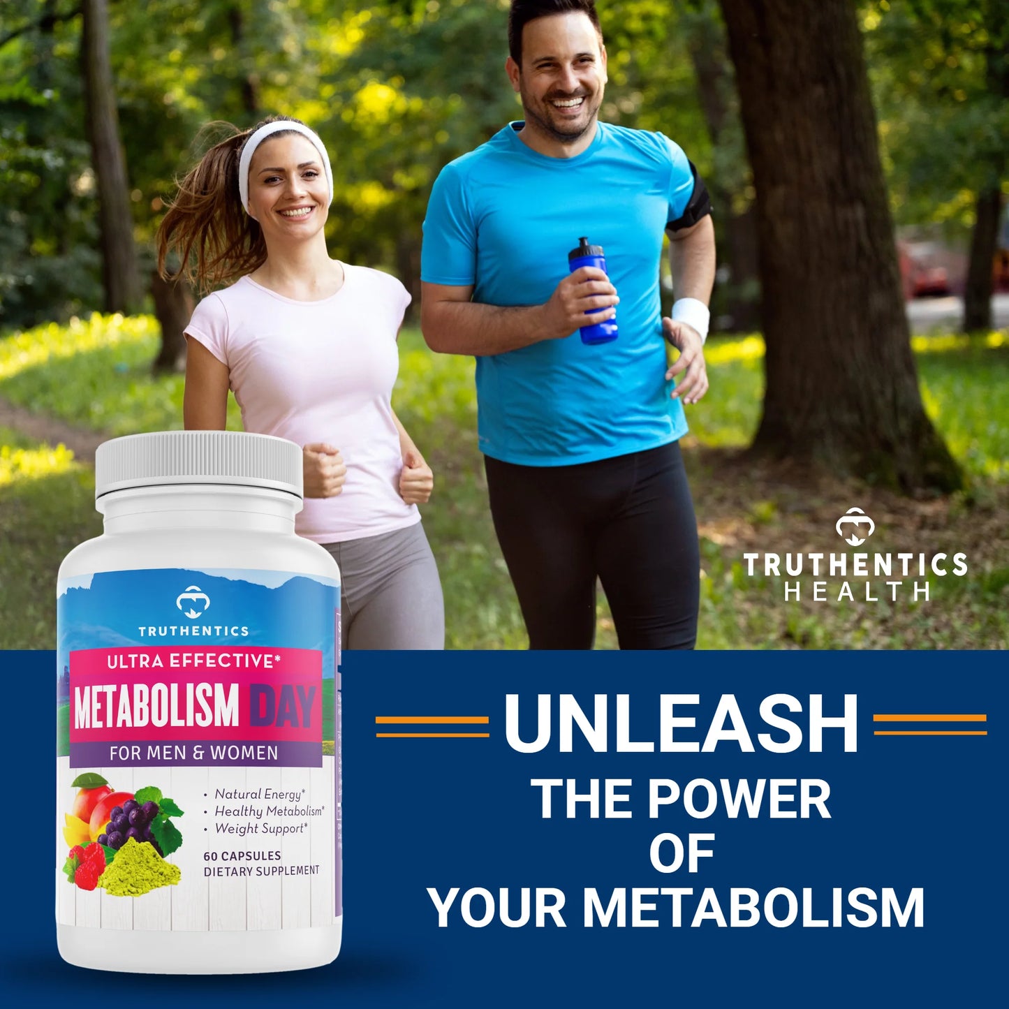 Metabolism Booster and Colon Cleanse Bundle - Boost Energy & Metabolism, Flush Toxins - 60 Capsules Each