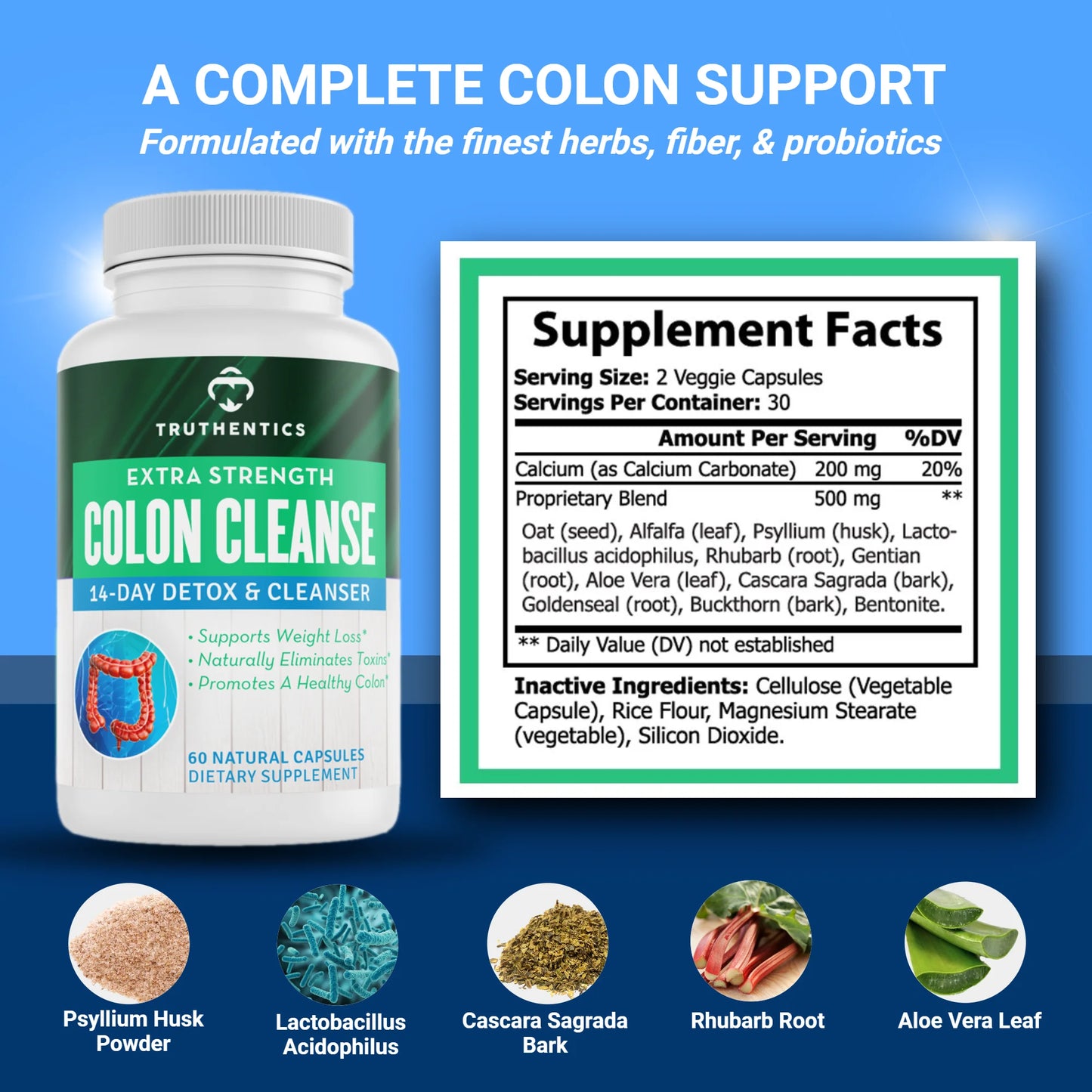 Metabolism Booster and Colon Cleanse Bundle - Boost Energy & Metabolism, Flush Toxins - 60 Capsules Each
