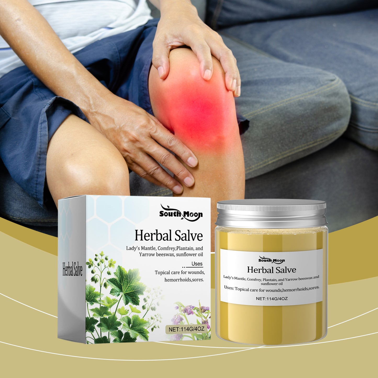 Herbal Cream Gently Moisturizes Neck, Shoulders, Waist, Legs And Knees Body Massage Cream