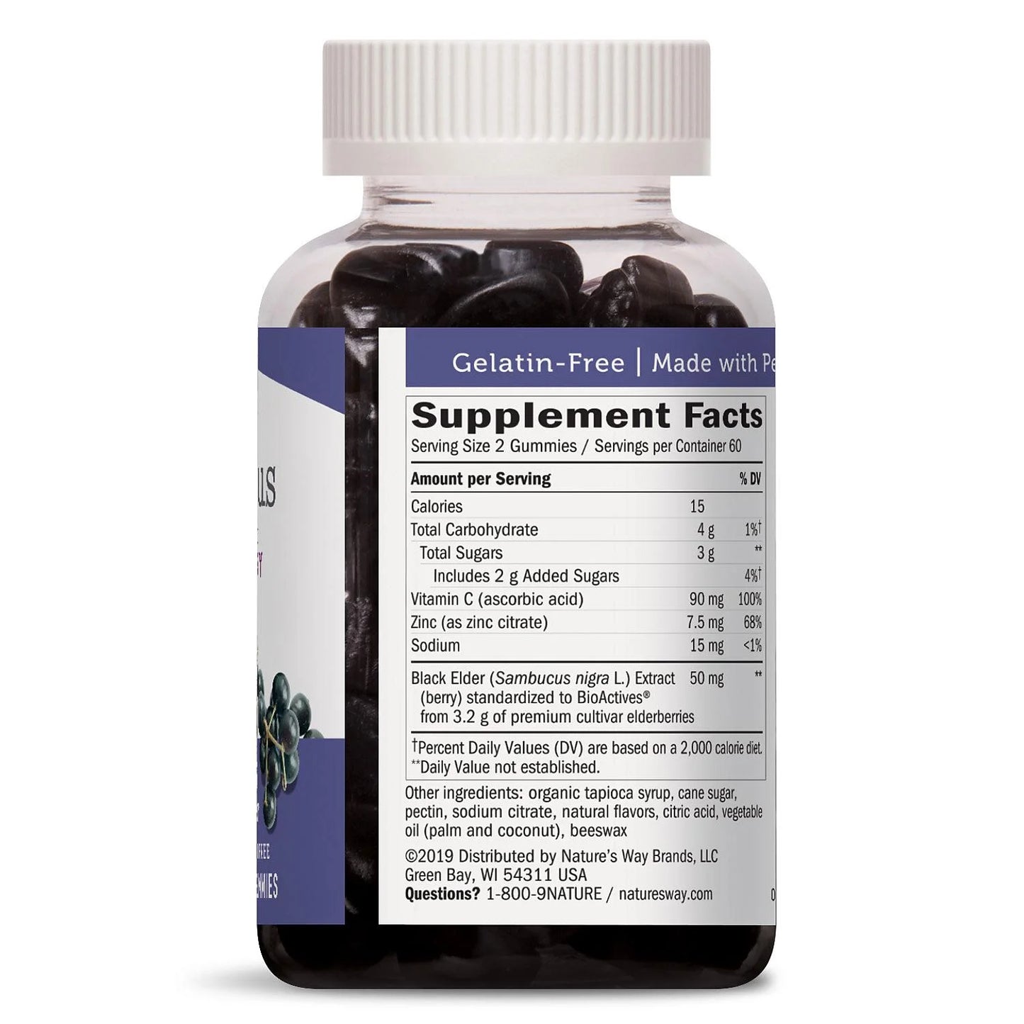 Sambucus Elderberry Herbal Gummies, Gluten Free (120 Count)