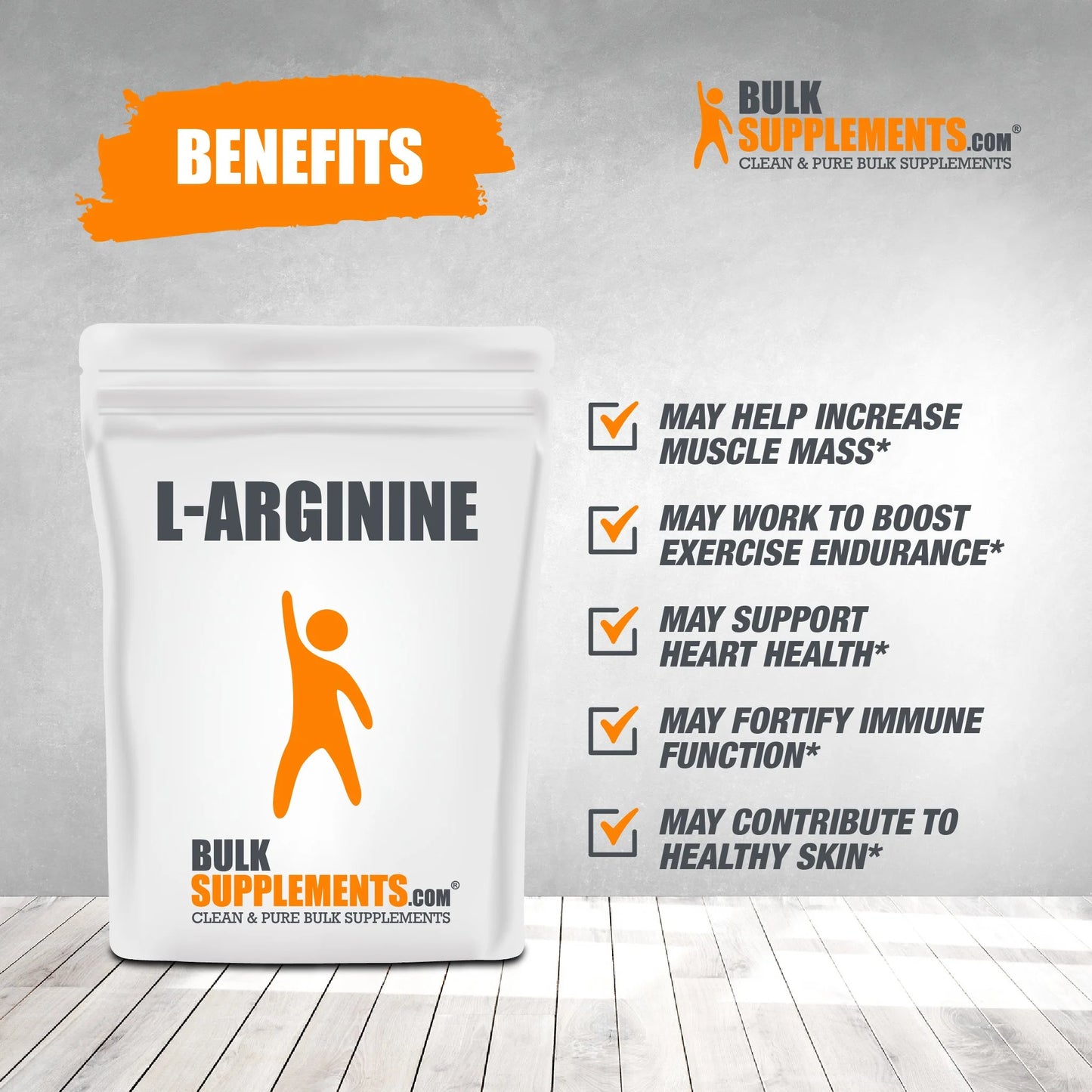 Bulksupplements L-Arginine Powder - Arginine Supplement - Unflavored, 1G per Serving, 250G (8.8)