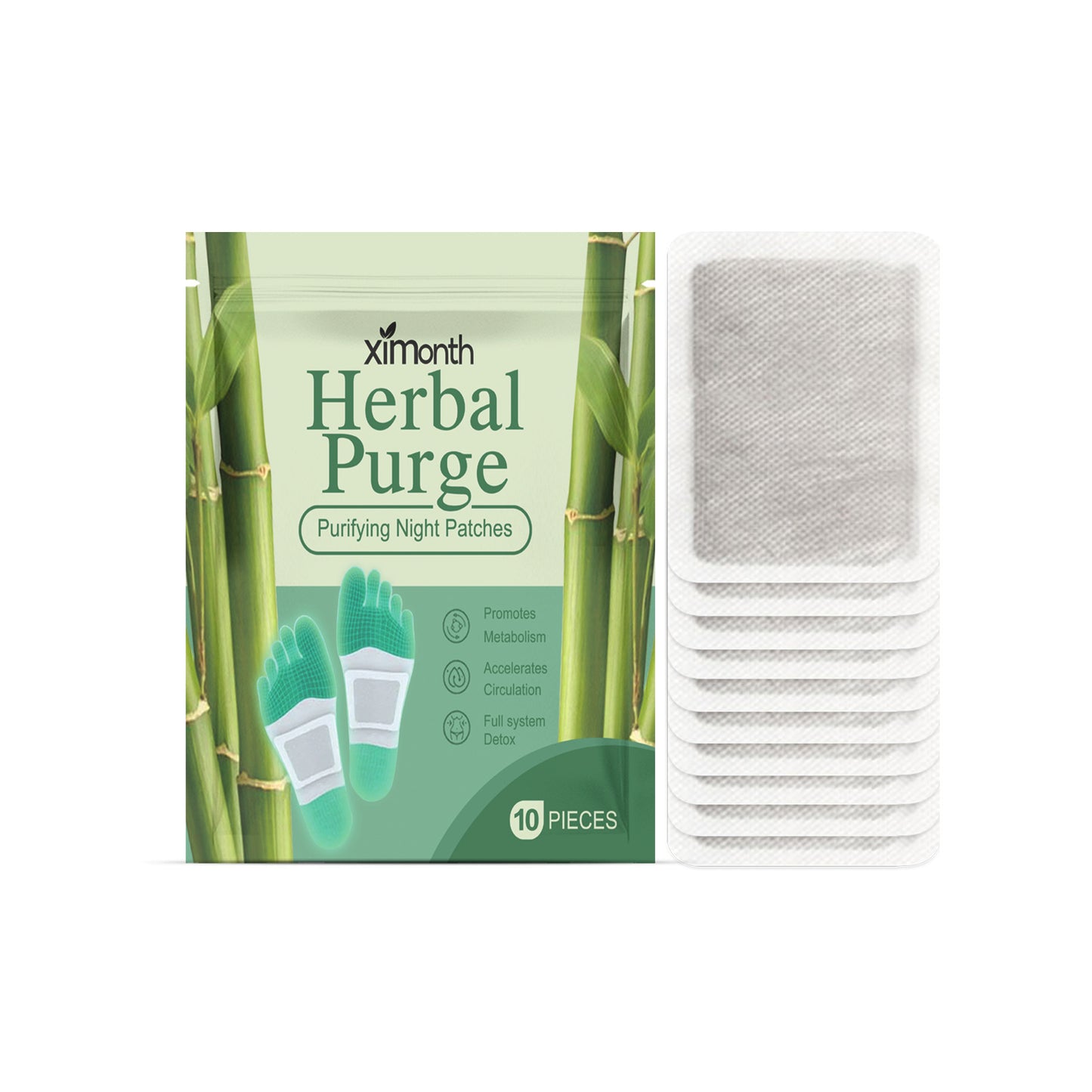 Herbal Purge Purifying Night Patches, Relaxing Body Conditioning Deep Cleansing Foot Care Sleep Pads
