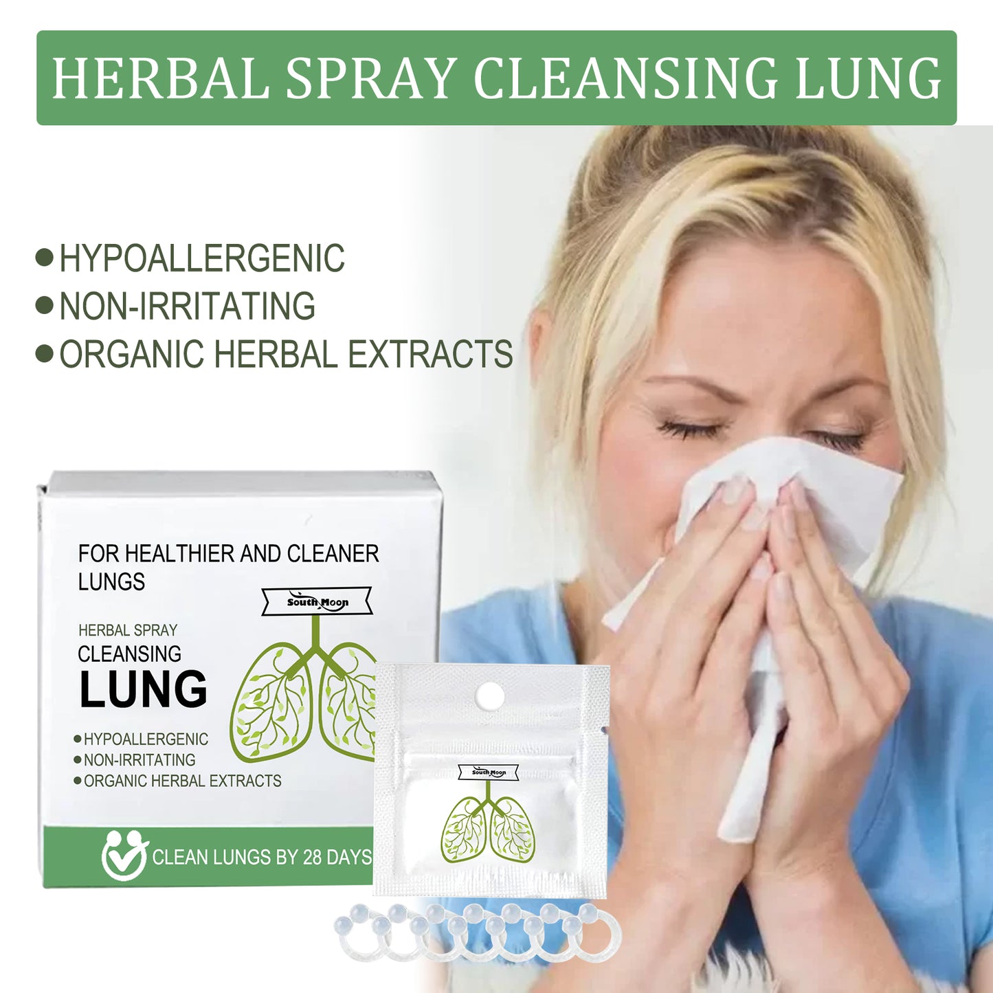 Herbal Spray Cleansing Lung, Nasal Clean Relief And Repair Nasal Discomfort Nasal Cleaning Body Care Nose Ring