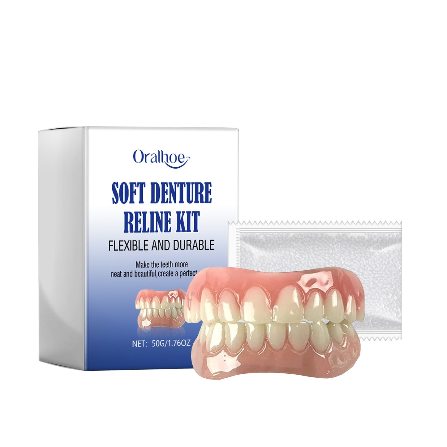 Soft Denture Reline Kit, Denture Set With Interdental Fillings And Braces