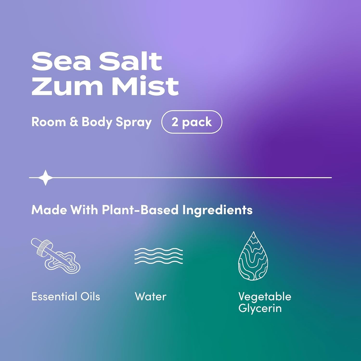 Zum Mist Room and Body Spray - Sea Salt - 4 Fl Oz (2 Pack)