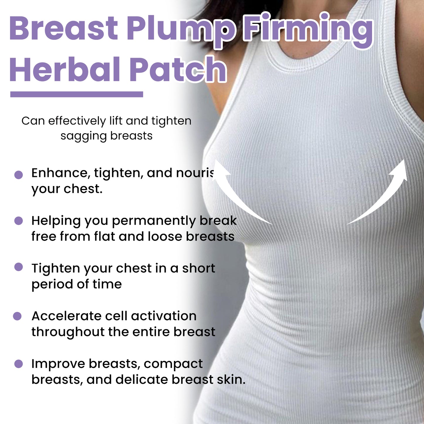 Breast Plump Firming Herbal Patch, Women's Breasts Plump Anti-sagging Breast Massage Care Patch