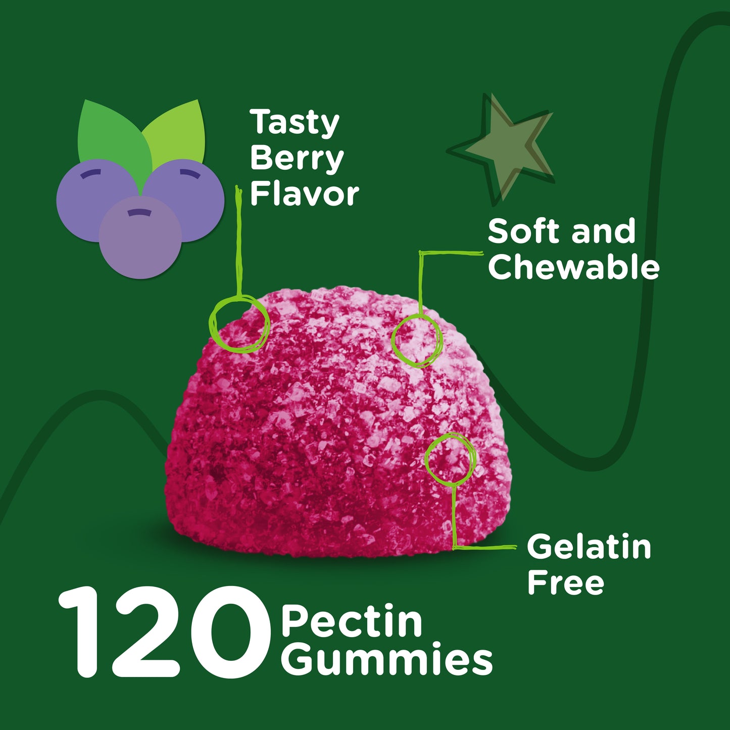 Kids Zinc Gummies 25Mg, Kids Immune Support, Berry Flavor, 120 Count