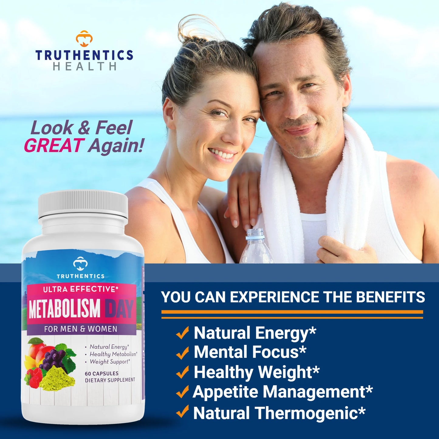 Metabolism Booster and Colon Cleanse Bundle - Boost Energy & Metabolism, Flush Toxins - 60 Capsules Each