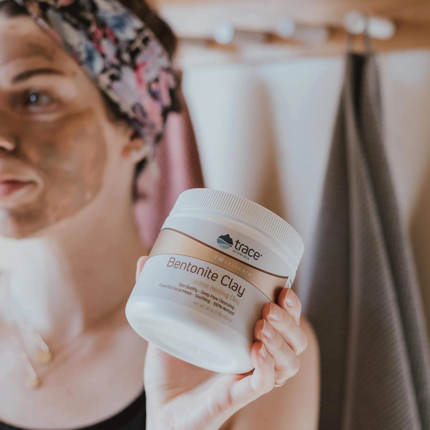 | Tmskincare Bentonite Clay | Indian Clay | Provides Minerals for All Types of Skins | 16.0 Ounce