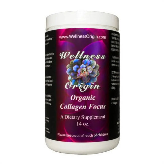 Collagen Focus |  Natural Hair Growth, Skin Care, Nail Care Supplement, 14 Oz