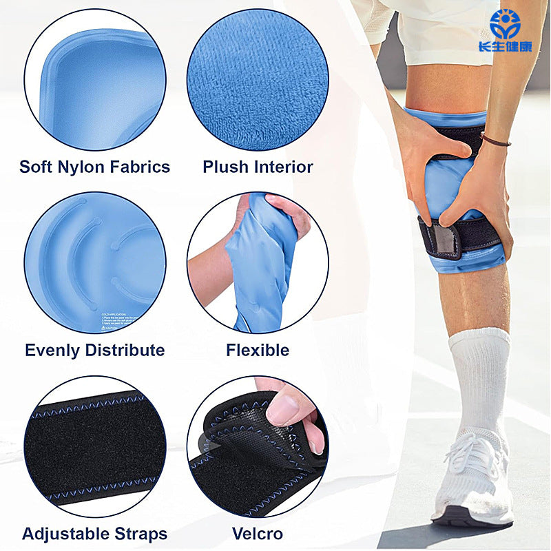 Gel Knee Pad with Ice Pack, Long-lasting Cold and Hot Therapy for Sports Protection