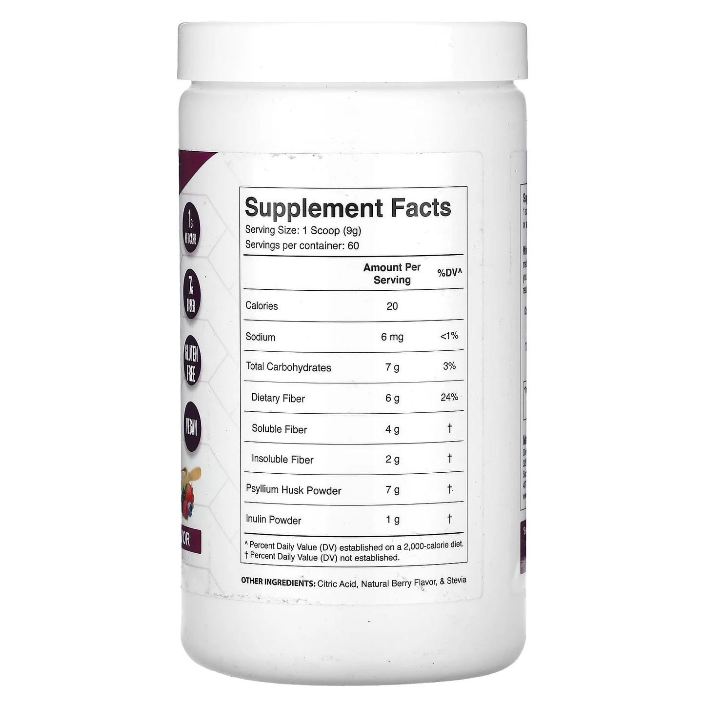 Dr Colbert MD Fiber Zone Powder | Berry Flavor | Prebiotics, Isoluble & Soluble Fiber | Psyllium Husk | Inulin | Recommended in Keto Zone Diet & Healthy Gut Zone | 19 Oz