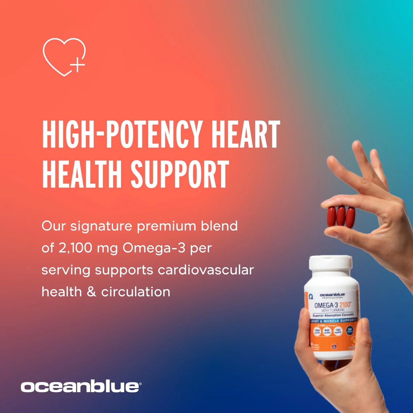 ® Professional Omega-3 2100 with Turmeric, 60Ct, Triple Strength Burpless Fish Oil, 20 Servings, Gluten-Free, No Mercury, for Targeted Inflammation Support