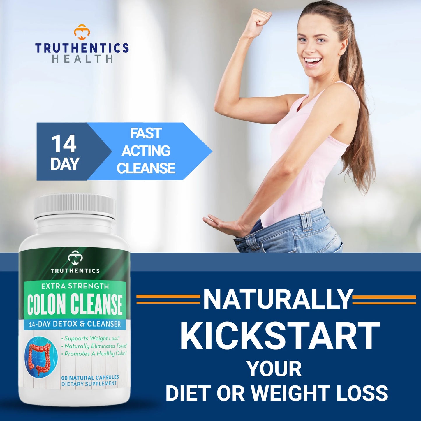 Metabolism Booster and Colon Cleanse Bundle - Boost Energy & Metabolism, Flush Toxins - 60 Capsules Each