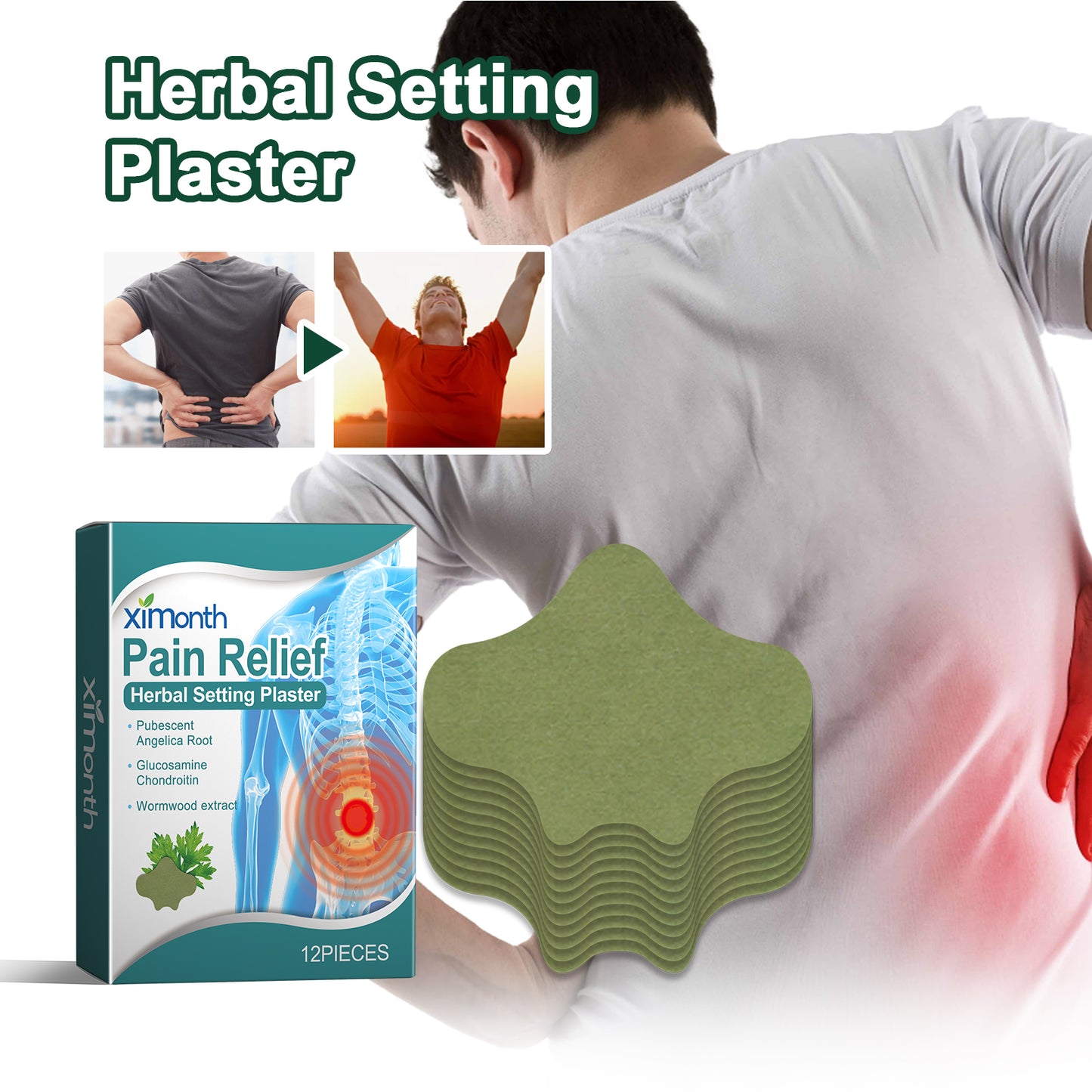 Herbal Setting Plaster, Relieve Aching Muscles And Bones From Sitting For A Long Time