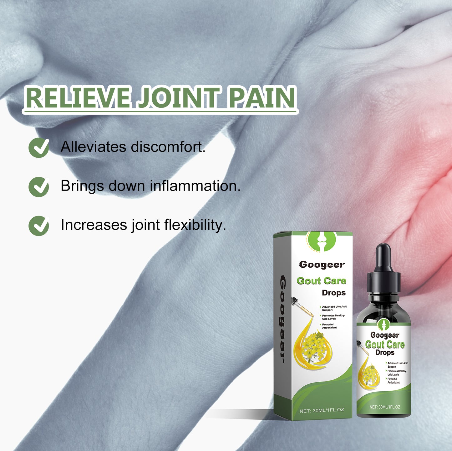 Gout Care Drops, Relieve Lumbar Knee Joint Pain Body Care Drops
