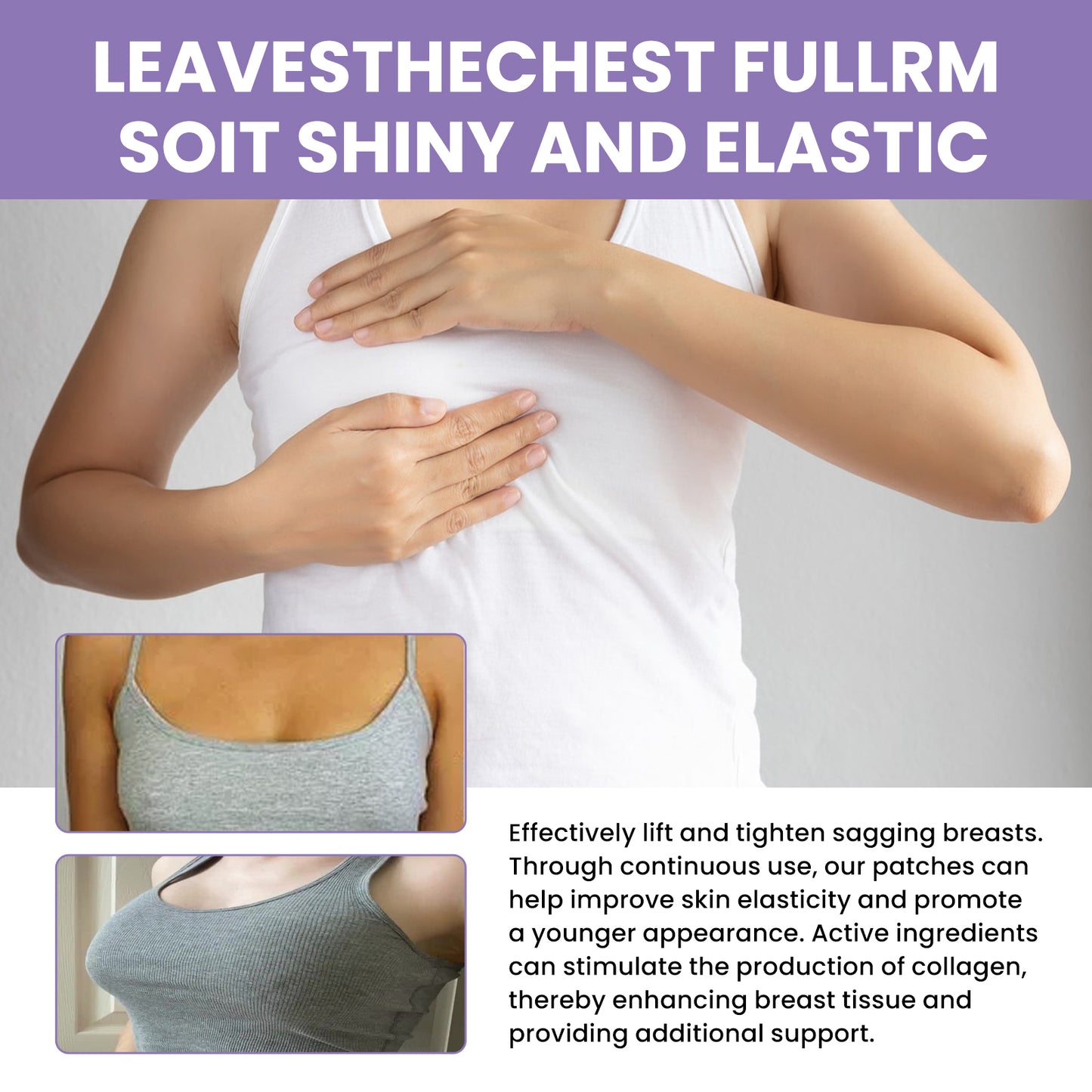 Breast Plump Firming Herbal Patch, Women's Breasts Plump Anti-sagging Breast Massage Care Patch