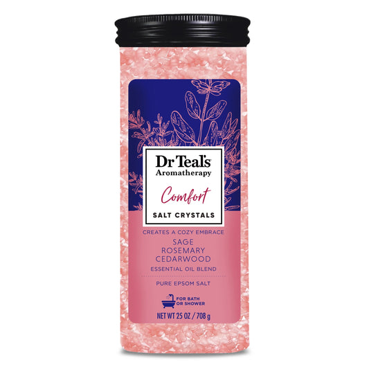 Aromatherapy Comfort Salt Crystals with Sage, Rosemary, & Cedarwood, 25Oz