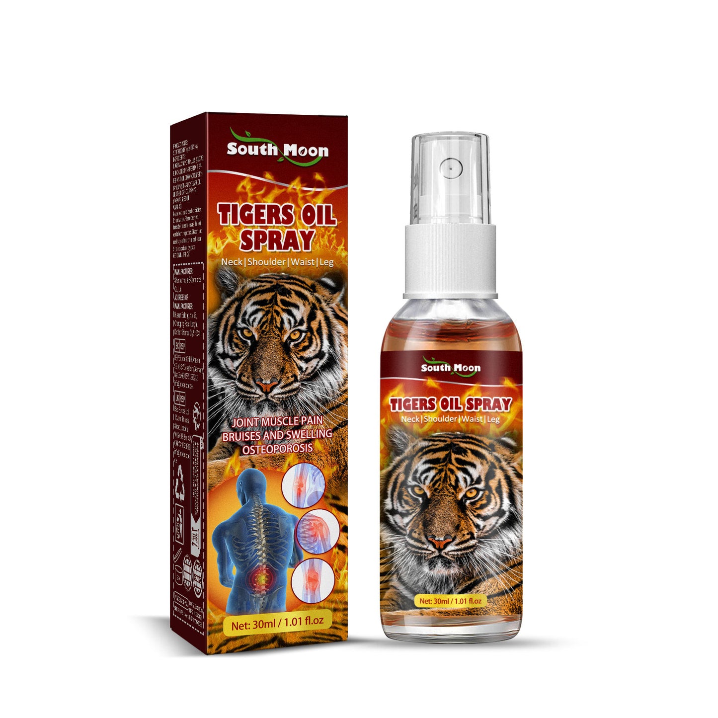Tiger Oil Spray, Relieve Body Joint Knee Discomfort With External Massage Treatment Spray