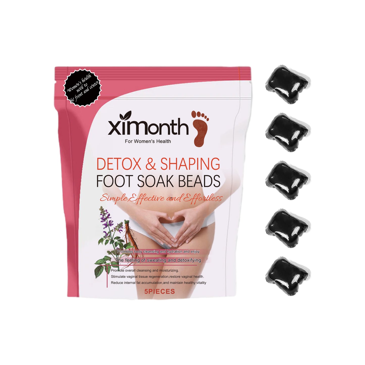 Detox & Shaping Foot Soak Beads, Clean Body Odor Relieve Itching Discomfort Moisturize Cold Foot Bath Gel
