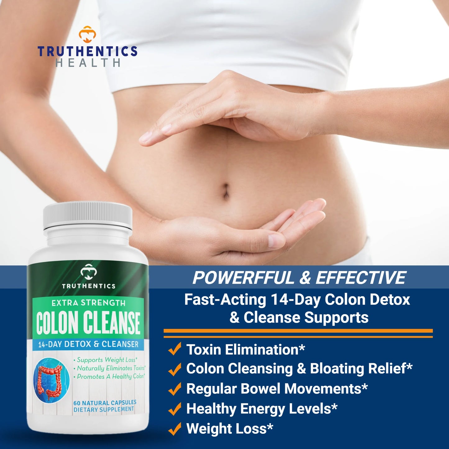 Metabolism Booster and Colon Cleanse Bundle - Boost Energy & Metabolism, Flush Toxins - 60 Capsules Each