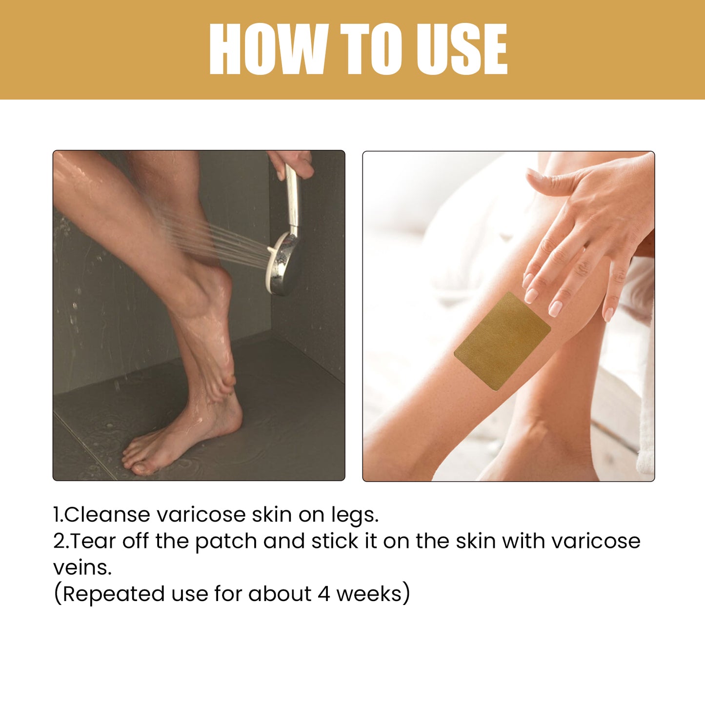 Instant Relief Varicose Vein Herbal Patch, Vein Massage To Relieve Leg Soreness And Swelling Earthworm Leg Care Patch