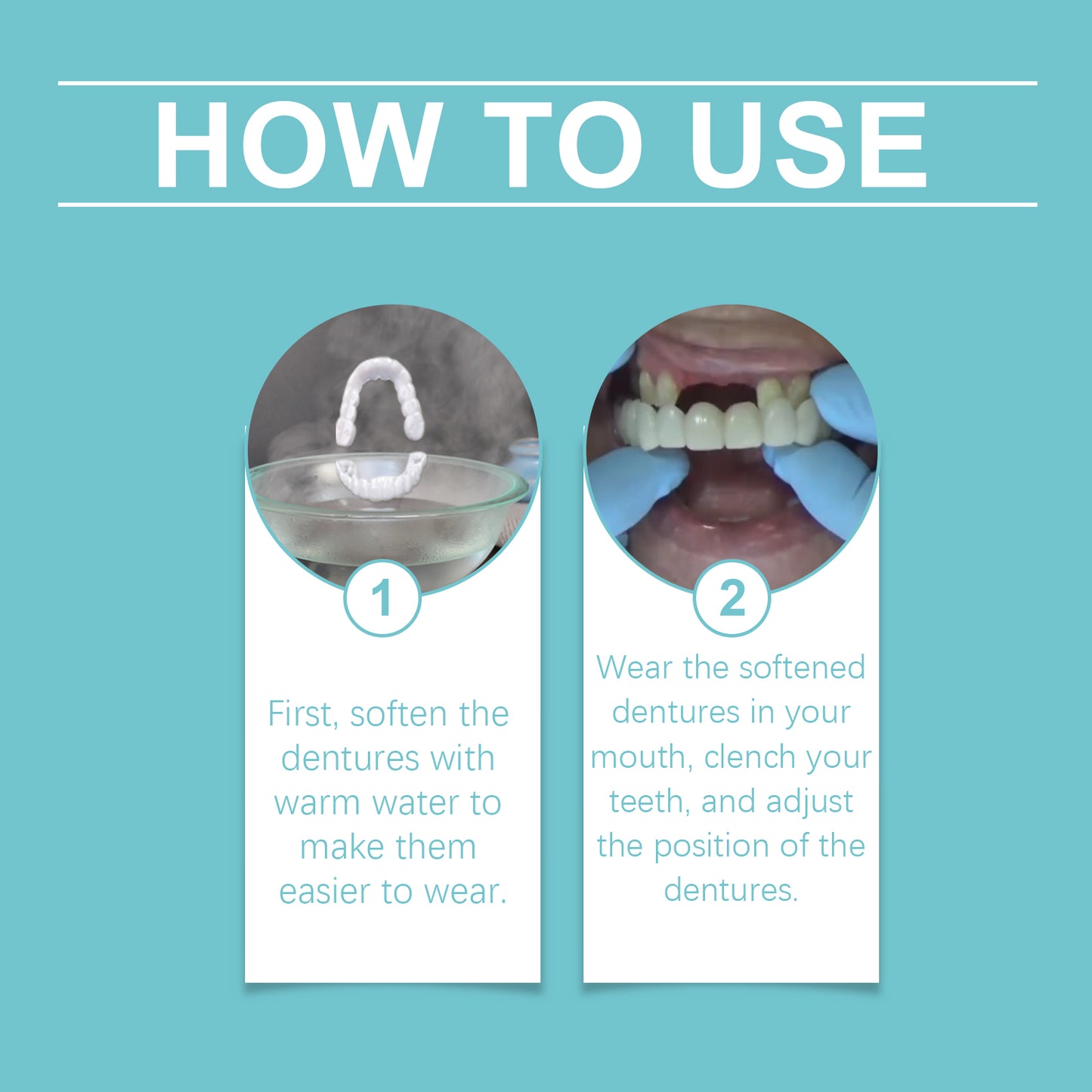 Adjustable Buckle Dentures Comfortable Natural Temporary Fillings Set For Interdental Correction