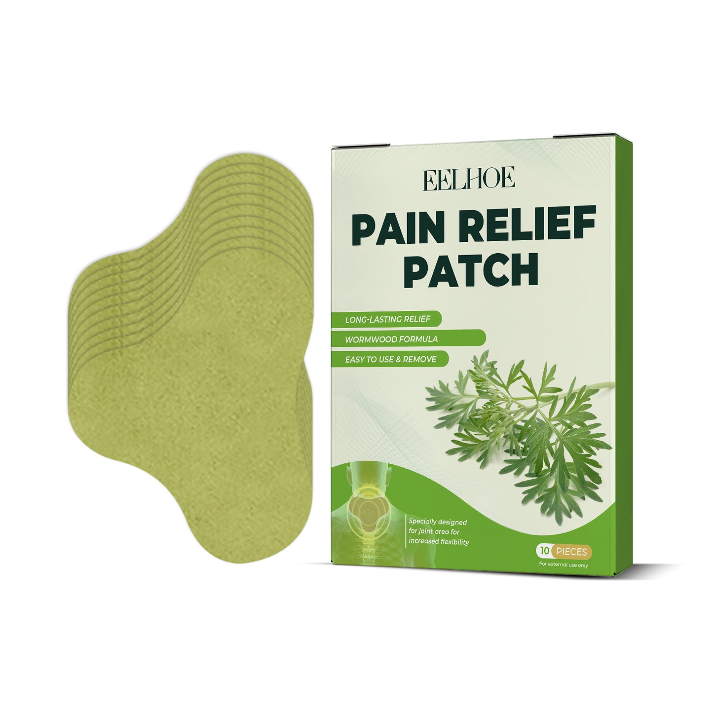 Wormwood Pain Relief Patch, Relieve Lumbar Neck Shoulder Vertebra Knee Joint Muscle Pain Discomfort Body Care Paste