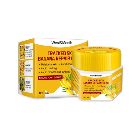 Cracked Skin Banana Repair Cream, Nourishing And Moisturizing Foot Repair Cream To Soften Exfoliation And Remove Dead Skin Calluses