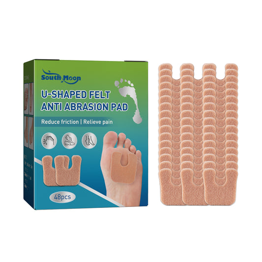 U-shaped Felt Anti Abrasion Pad, Reduces Friction, Relieves Foot Pain And Protects Toes From Skin Damage
