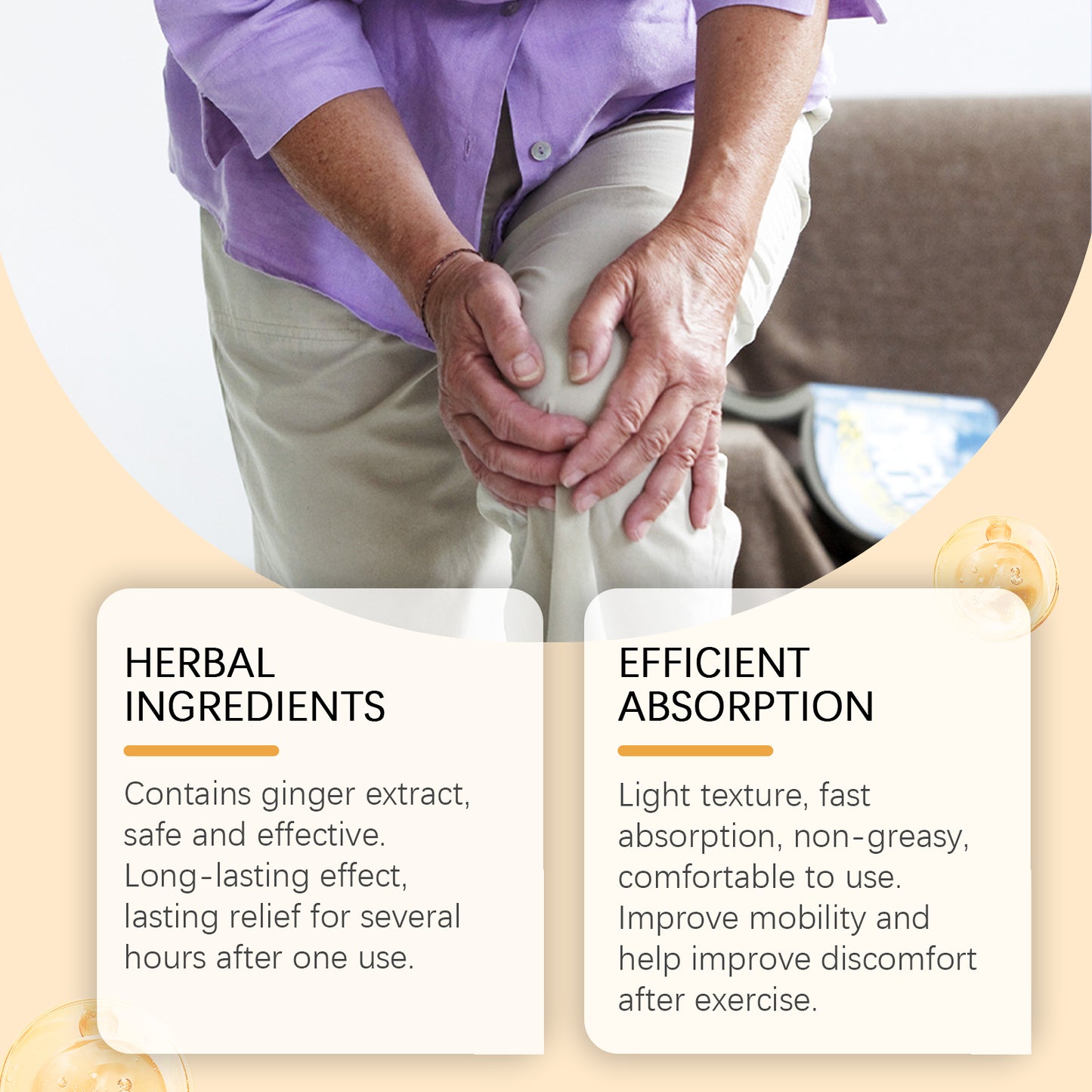 Ginger Herbal Cream Herbal Cream A Body Massage For Comfort On The Knee