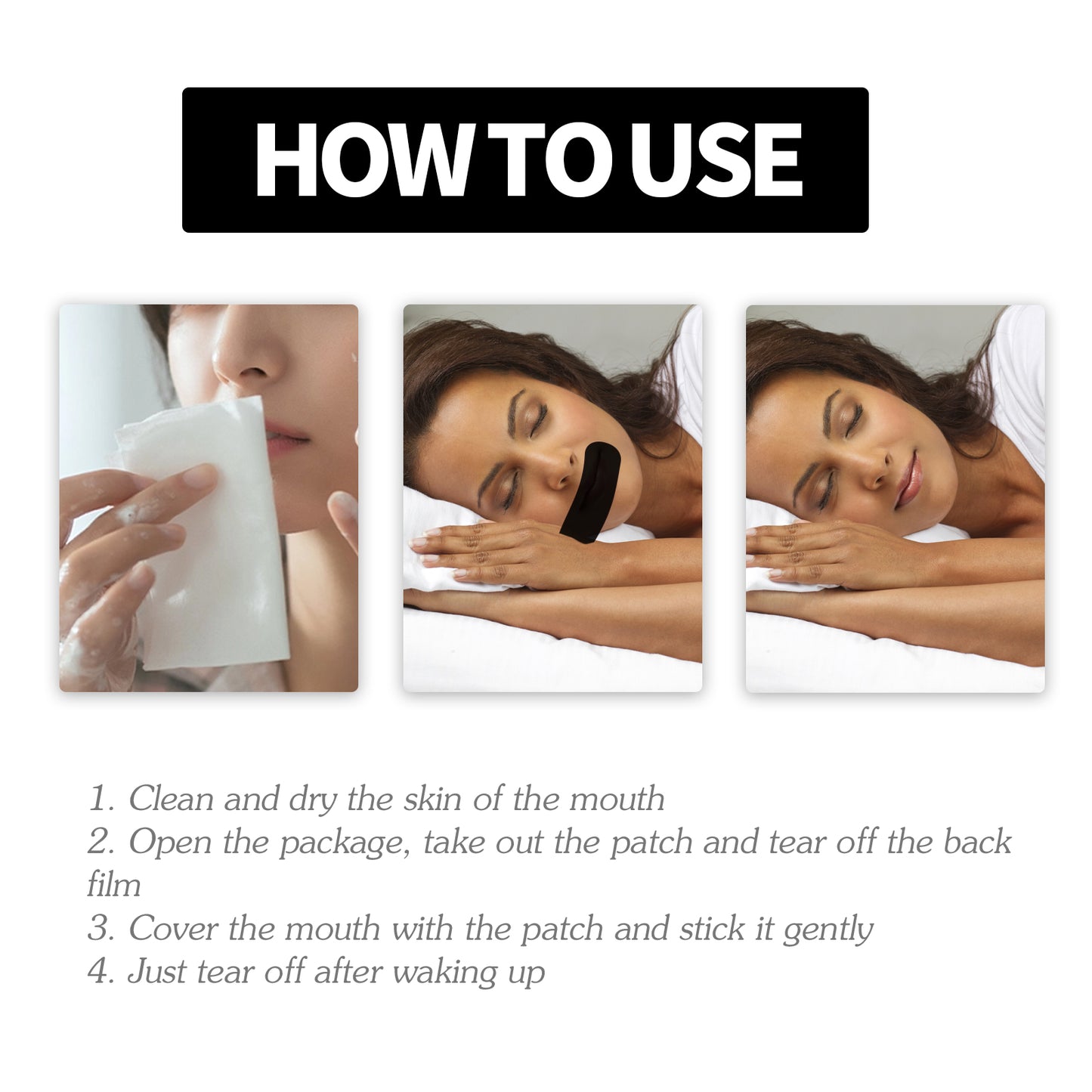 Anti-Snoring Patch Open Mouth Breathing Close Mouth Anti-Snoring Care For Sleeping Adults Anti-Snoring Patch