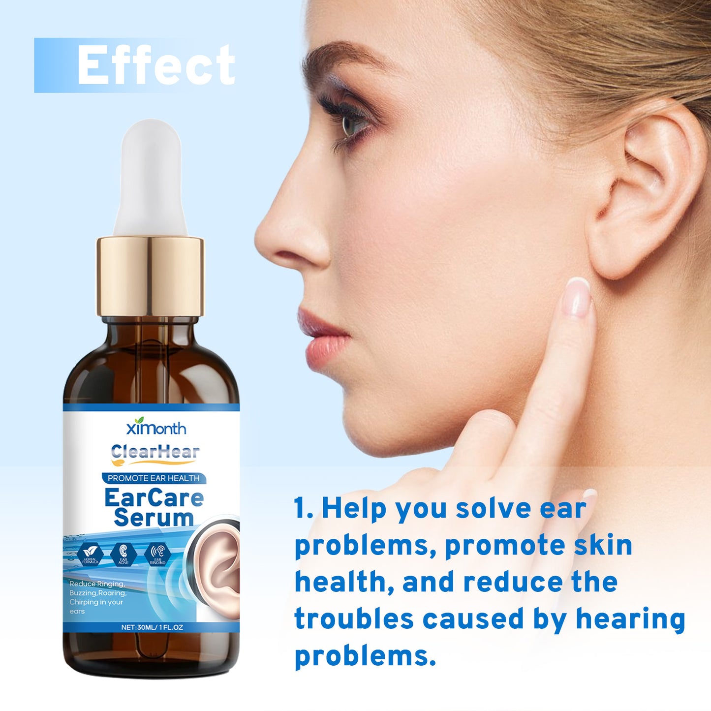 Tinnitus Care Solution For Relief Of Tinnitus, Back And Ear Discomfort Body Care Cleansing Ear Care Solution