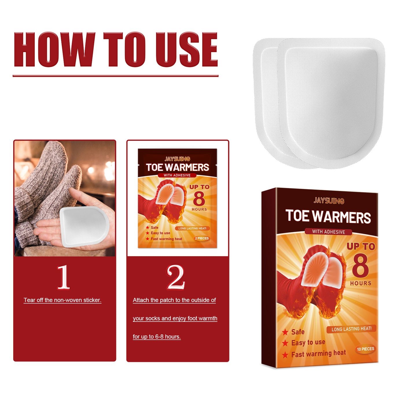 Foot Warmer, Self-Heating Compact Portable Foot Warm Pad For Quick Heating And Heating Feet