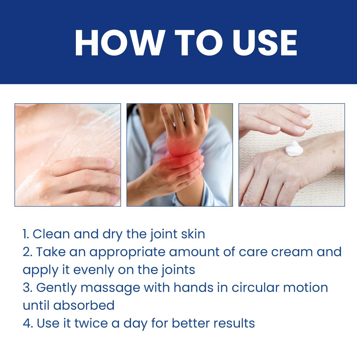 Various Vitamins Joint & Bone Care Cream, Wrist Leg Bend Joint Shoulder Neck Sinew Massage To Relieve Soreness Cream