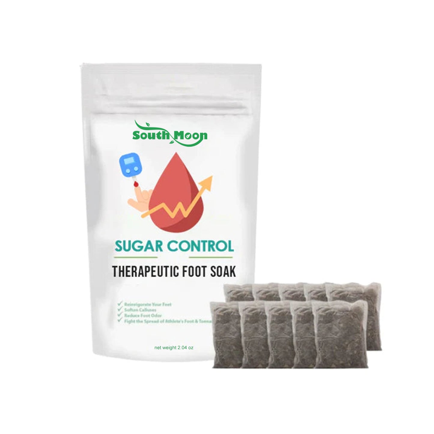 Sugar Control Therapeutic Foot Soak, Cleansing And Moisturizing Foot Skin Relieve Physical Discomfort Foot Bath Bag