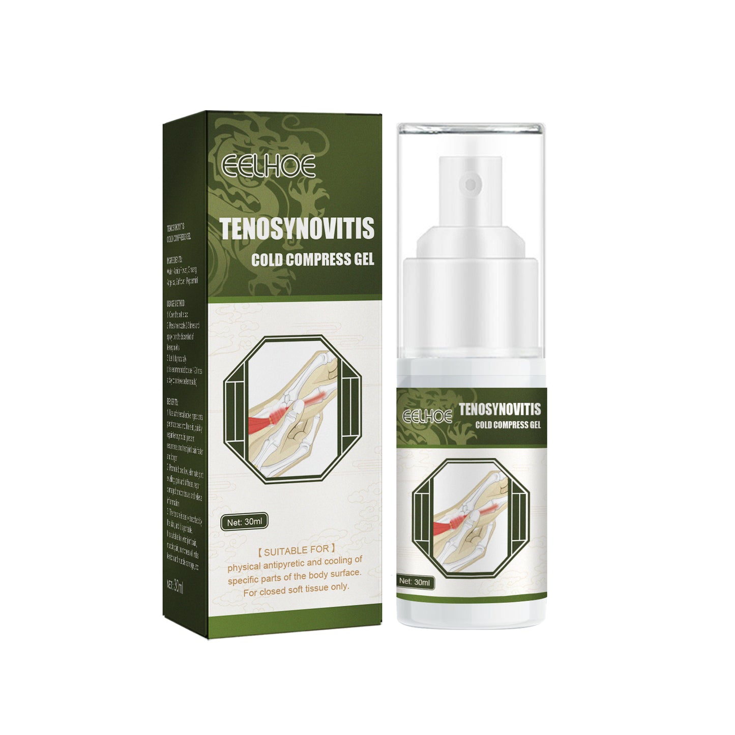 Tendon Sheath Cold Compress Gel Spray Massage For Sore Wrist Tendon Sheath Joint Care Spray