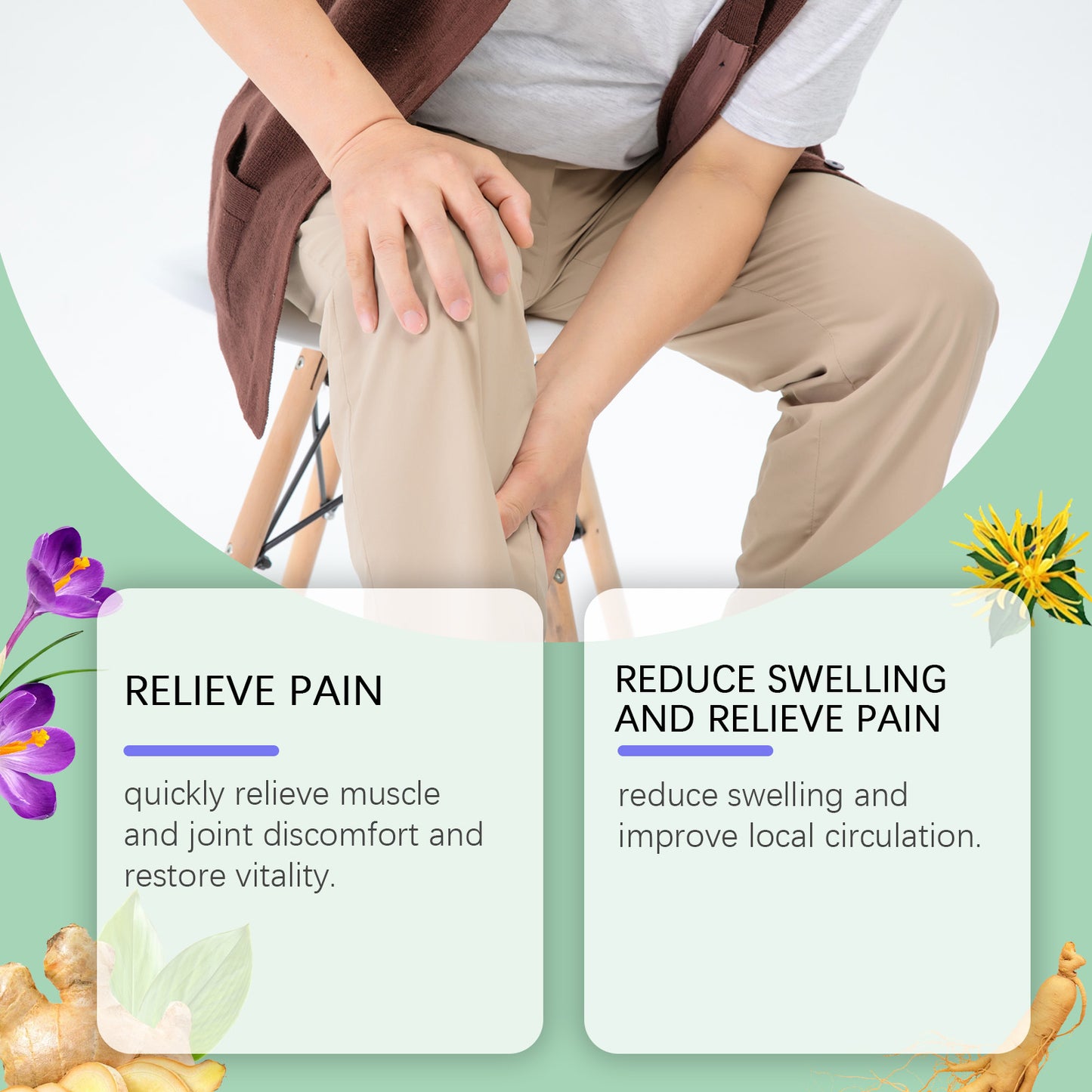 Joint Comfort Care Patch, Herbal Ingredients Gentle Maintenance Nourish Comfortable Joint Care Patch