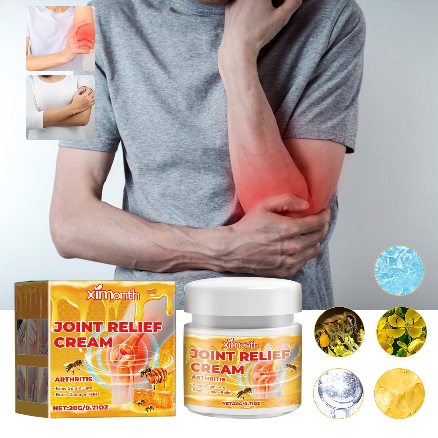 Bee Venom Joint Care Cream Relieves Knee Joint Pain And Discomfort By Massaging Body Joint Care Cream