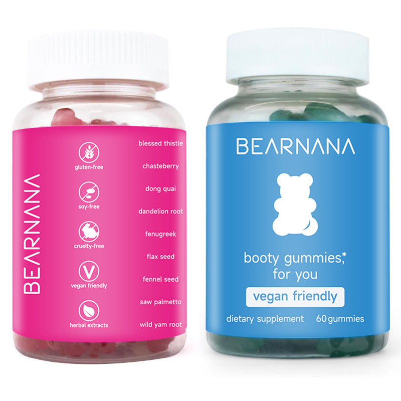 Berry flavored female probiotic gummies bear booty gummies