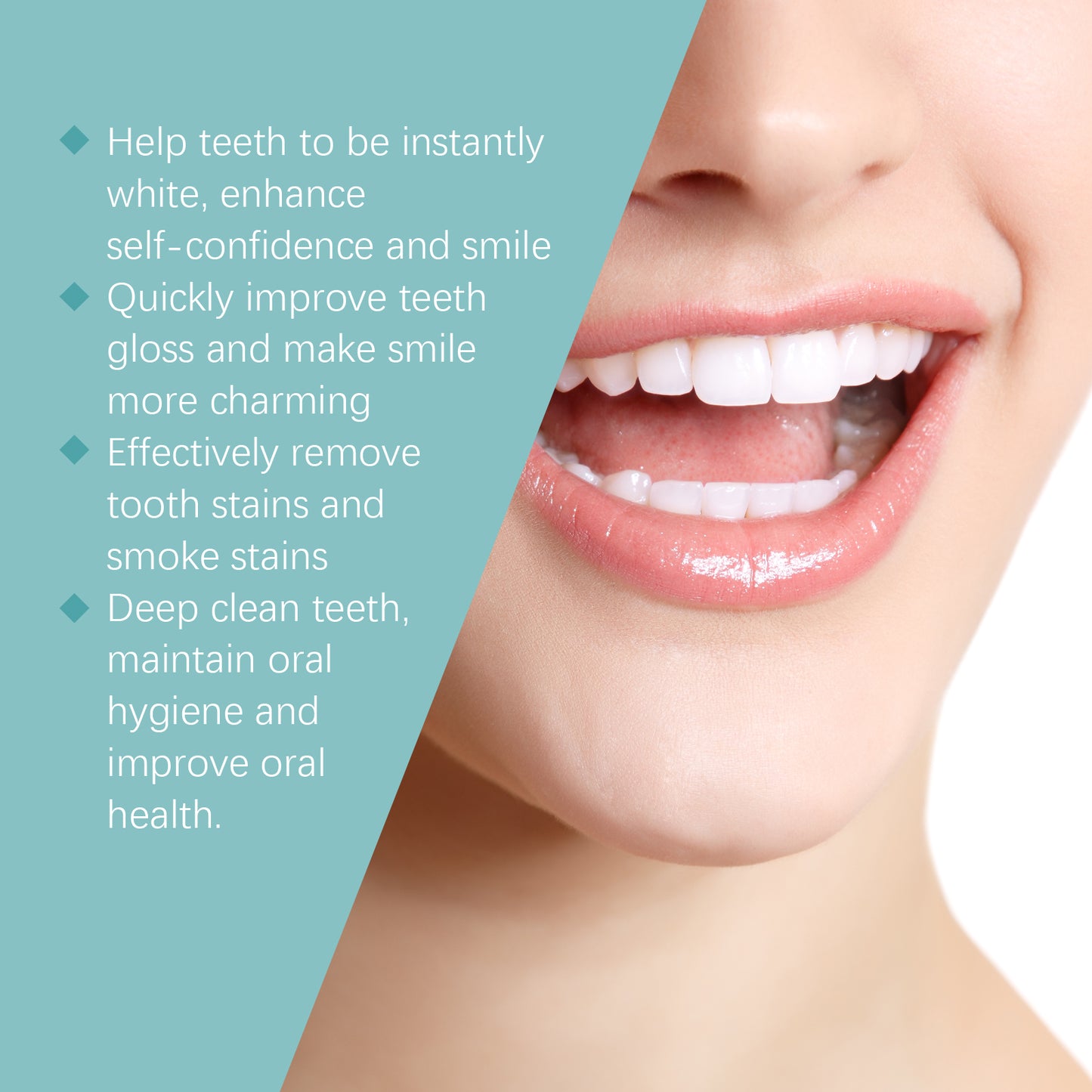 Instant Tooth Whitening Tooth Paint, Clean The Tartar Very Well Dirt Bright White Teeth And Fresh Smell