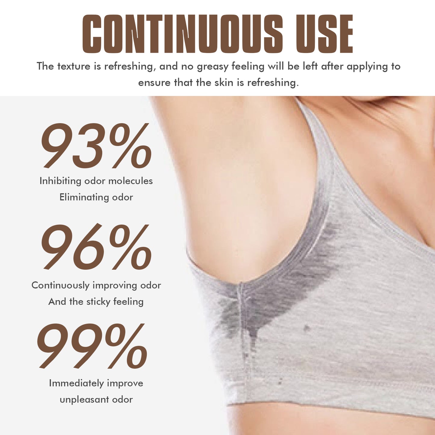 Whole Body Deodorant, Clean Armpit Sweat Odor Mild Refreshing Deodorant Stick