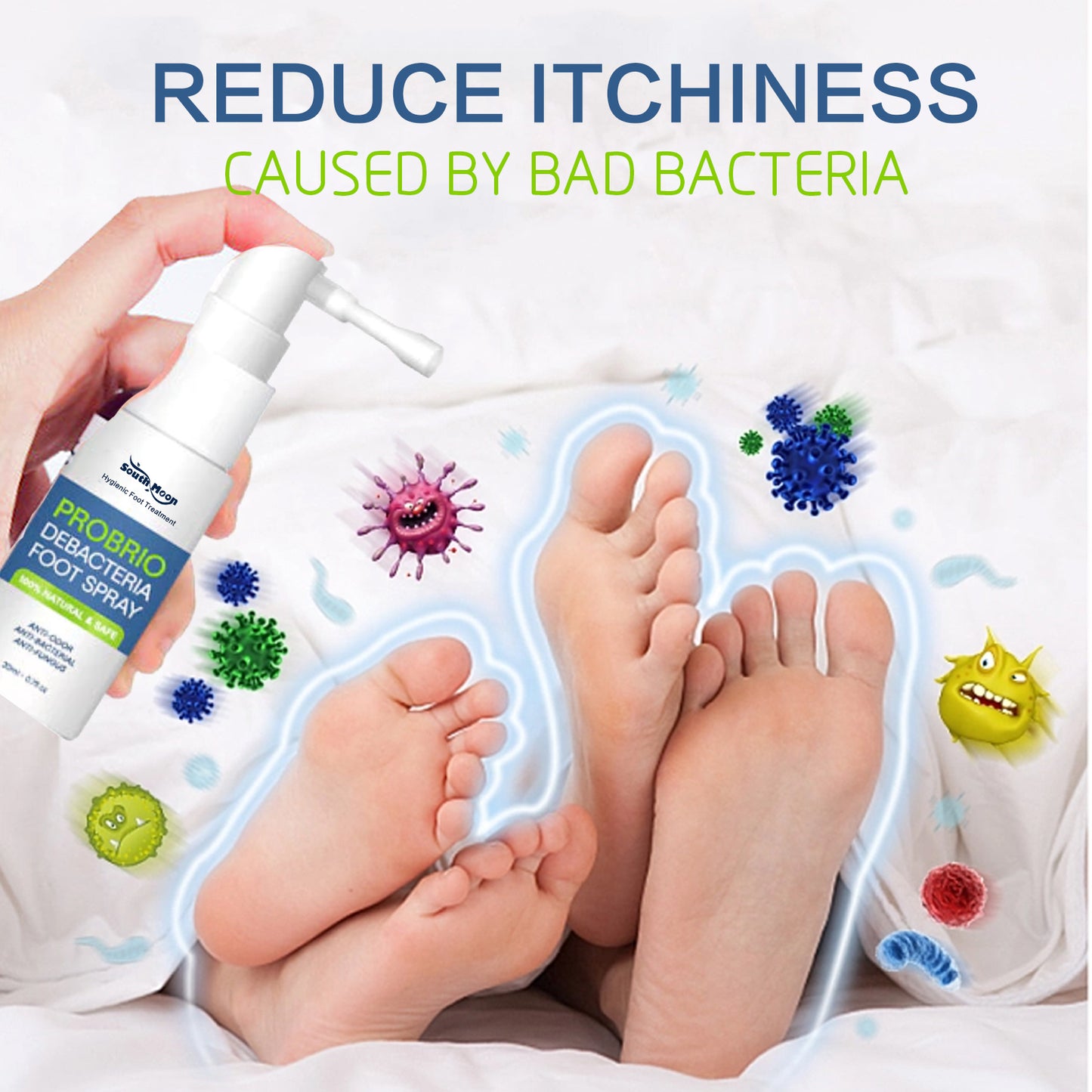 Debacteria Foot Spray, Deodorant Repair Foot Itchy Dry Peeling Moisturizing Foot Spray