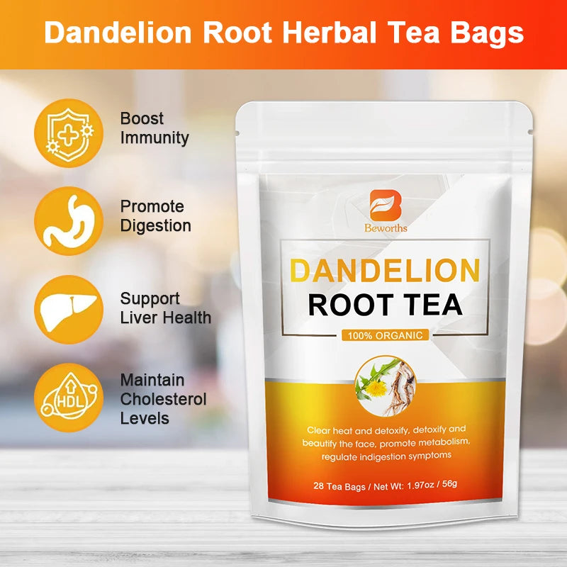 BEWORTHS 100% natural herbal dandelion extract supports immune and digestive health, liver cleansing and antioxidant activity