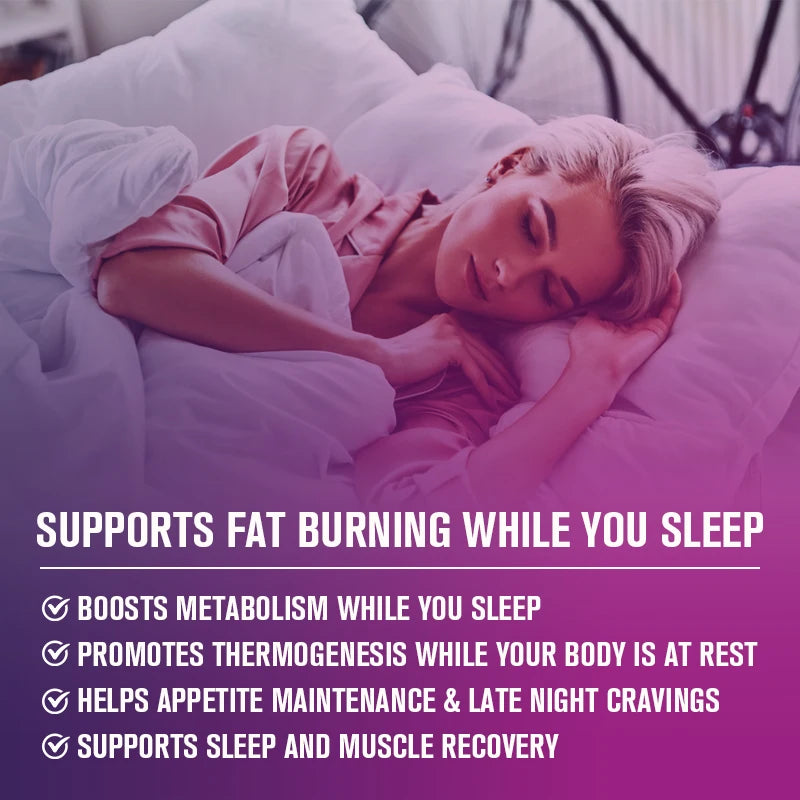 BEWORTHS 120pcs Night Time Fat Burnner Capsule for Women and Men Loss Weight Management Weight Slimming Tool Detox Burning Fat