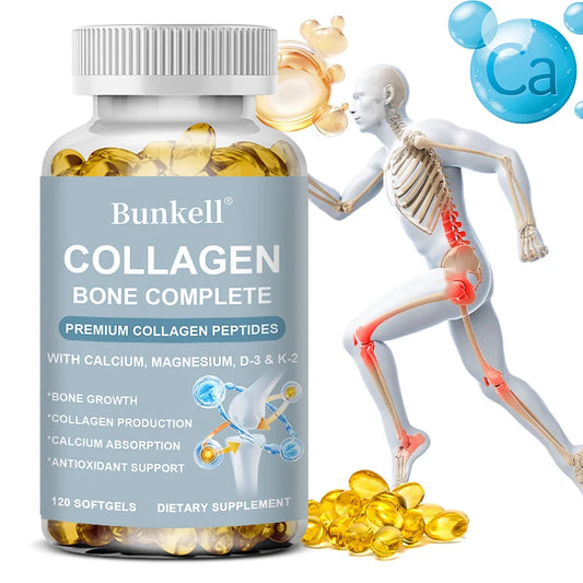 Collagen Bone Complete Formula with Calcium and Magnesium To Help Support Bone Growth, Calcium Absorption and Antioxidant