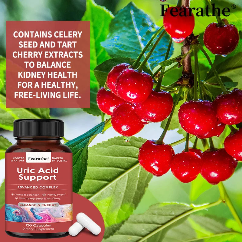 Vegetarian Uric Acid Cleanse & Detox - Daily Kidney Cleanse & URI C Acid Support for Adults - Joint, Kidney Health
