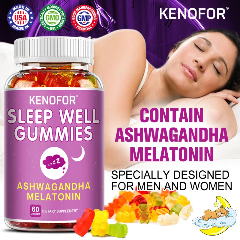 Kenofor Melatonin Supplement - Support Healthy Sleep, Help Sleep, Fall Asleep Quickly, Relax The Mood