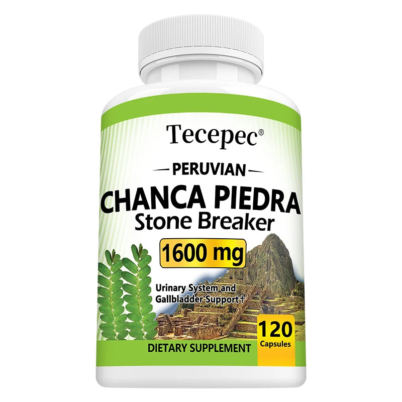 Tecepec Chanca Piedra Supplement 1600 Mg – Balances Urinary and Gallbladder Health, Promotes Cleansing, Detoxification, Non-GMO